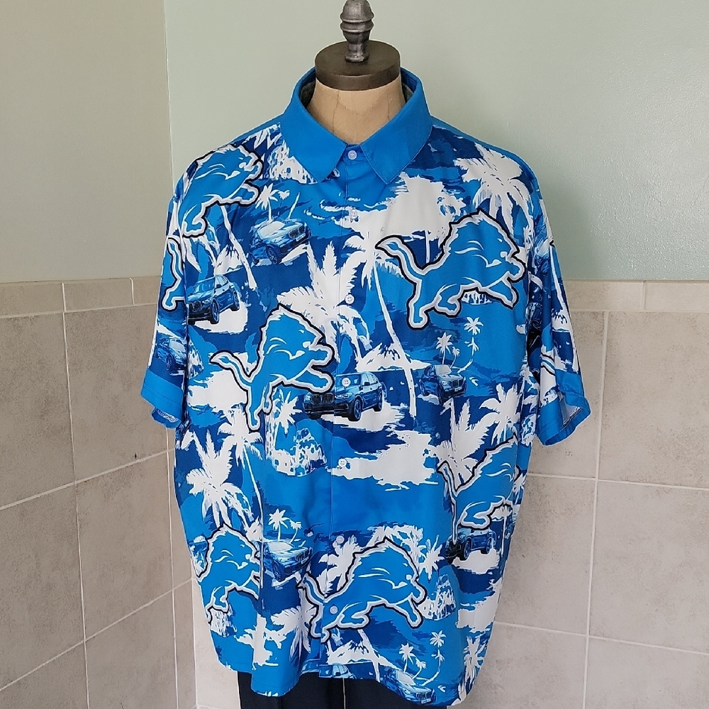 Lions Blue Graphic Men's Shirt